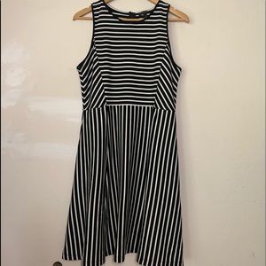 Banana Republic striped A-line dress | 12P